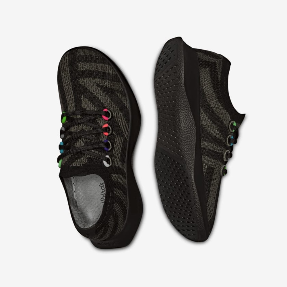 Limited Edition ALLBIRDS Women's Tree Dashers - Noise (Black Sole) Size 9, EUC.